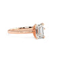 1.00 CT Emerald Cut Lab Grown Diamond Solitaire Engagement Ring 14k Yellow Gold
