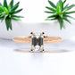 1.00 CT Emerald Cut Lab Grown Diamond Solitaire Engagement Ring 14k Yellow Gold