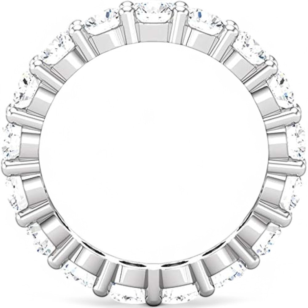 1.70Ct Round Cut Natural Diamond Eternity Ring 14k White Gold Womens Wedding Band