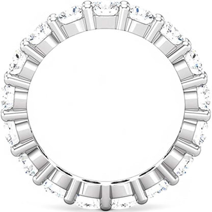 1.70Ct Round Cut Natural Diamond Eternity Ring 14k White Gold Womens Wedding Band
