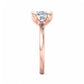 1.00CT Fancy Half Bezel Setting Oval Moissanite Engagement Ring