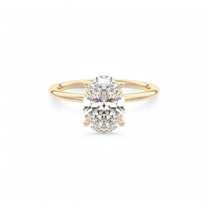 Certified 1.50Ct TW Oval Cut Diamond Engagement Ring Lab Grown 14k Gold