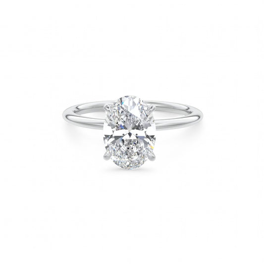 Certified 1.50Ct TW Oval Cut Diamond Engagement Ring Lab Grown 14k Gold