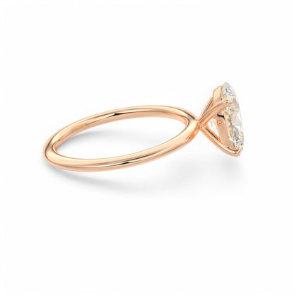 Certified 1.50Ct TW Oval Cut Diamond Engagement Ring Lab Grown 14k Gold