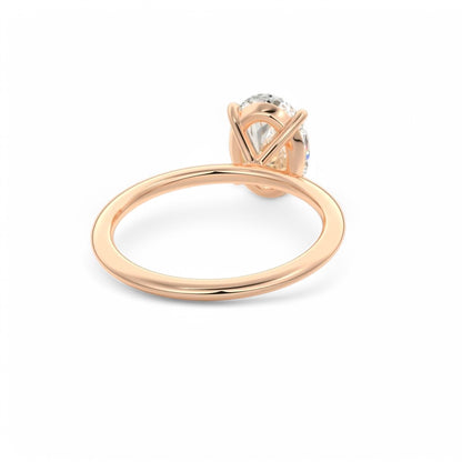 Certified 1.50Ct TW Oval Cut Diamond Engagement Ring Lab Grown 14k Gold