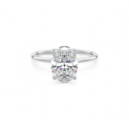 Certified 1.30Ct TW Oval Cut Diamond Engagement Ring Lab Grown 14k Gold