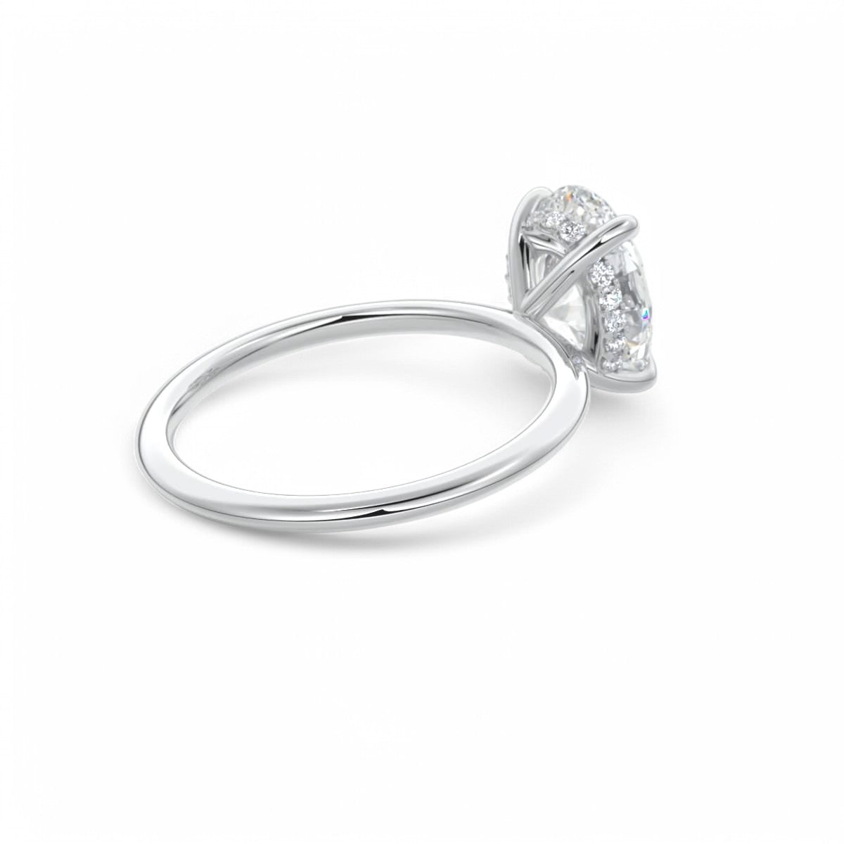 Certified 1.30Ct TW Oval Cut Diamond Engagement Ring Lab Grown 14k Gold