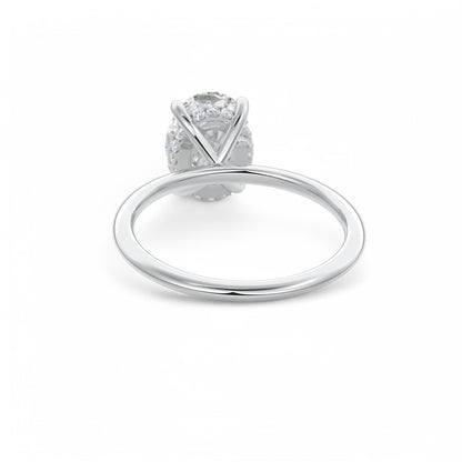 Certified 1.30Ct TW Oval Cut Diamond Engagement Ring Lab Grown 14k Gold