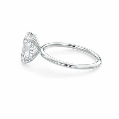 Certified 1.30Ct TW Oval Cut Diamond Engagement Ring Lab Grown 14k Gold