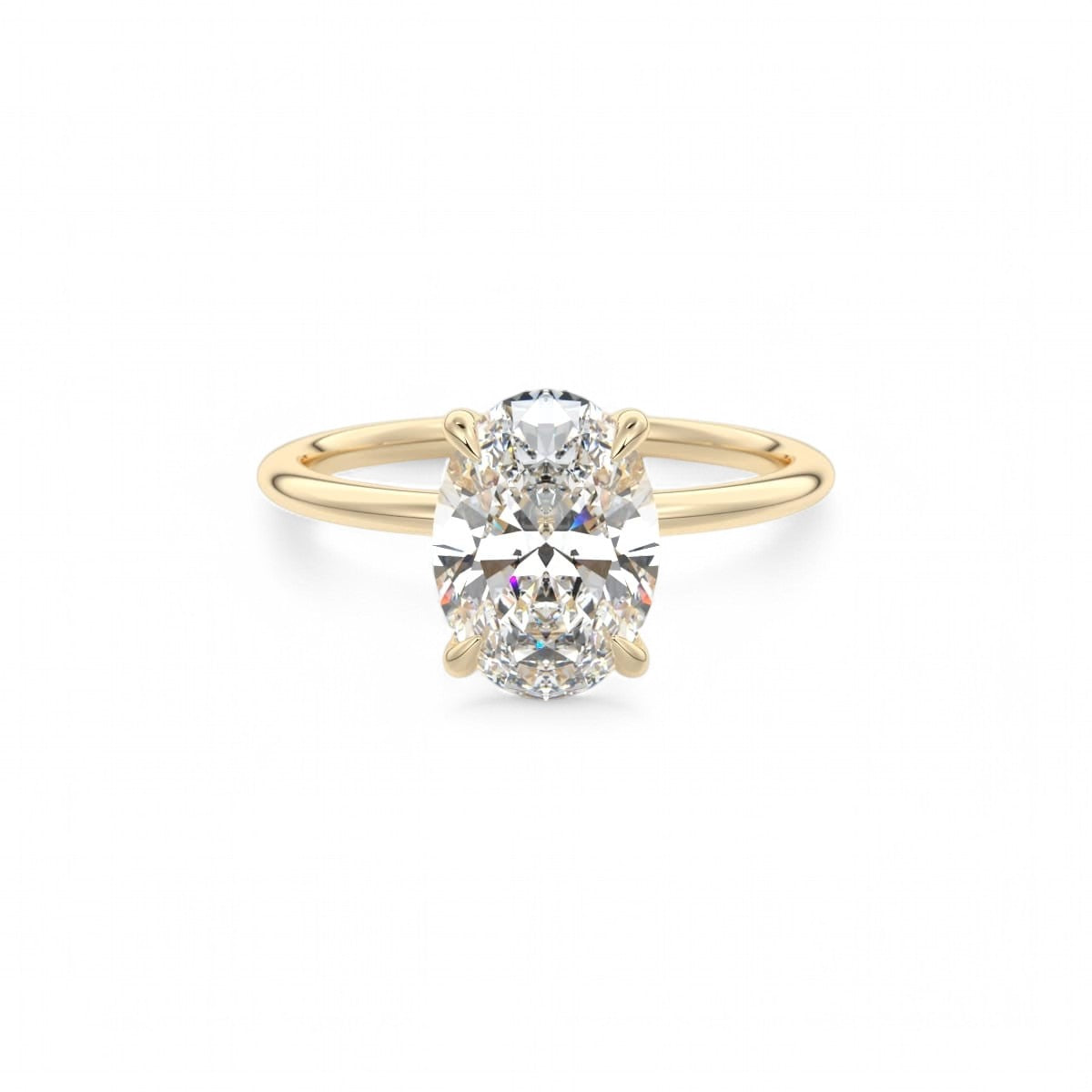 Certified 1.30Ct TW Oval Cut Diamond Engagement Ring Lab Grown 14k Gold