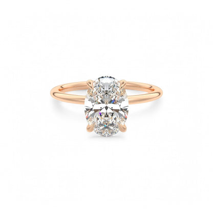 Certified 1.30Ct TW Oval Cut Diamond Engagement Ring Lab Grown 14k Gold