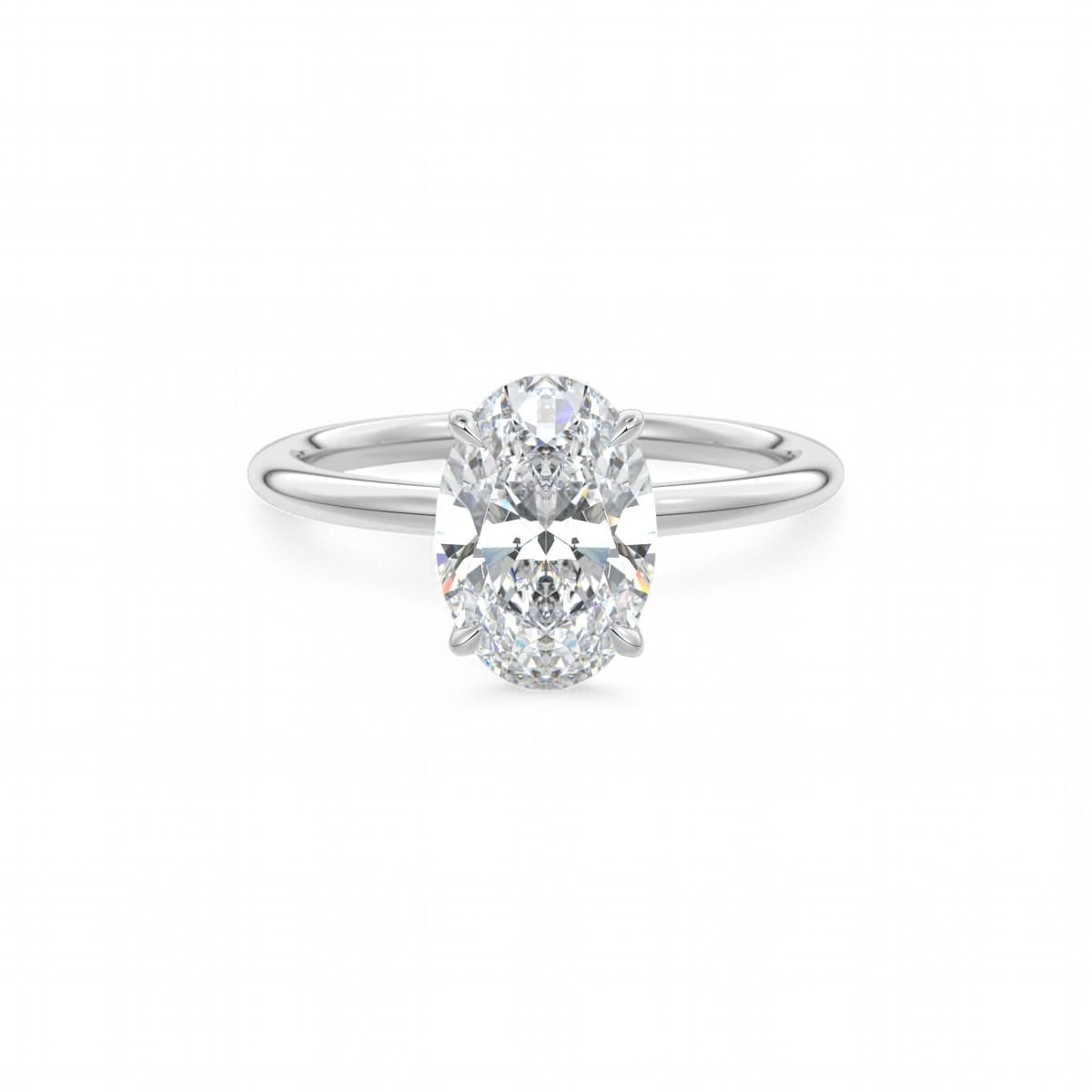 Certified 1.83Ct TW Oval Cut Diamond Engagement Ring Lab Grown 14k Gold