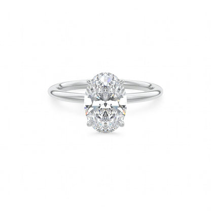 Certified 1.83Ct TW Oval Cut Diamond Engagement Ring Lab Grown 14k Gold