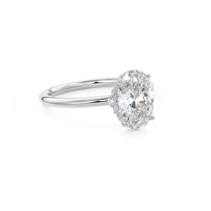 Certified 1.83Ct TW Oval Cut Diamond Engagement Ring Lab Grown 14k Gold