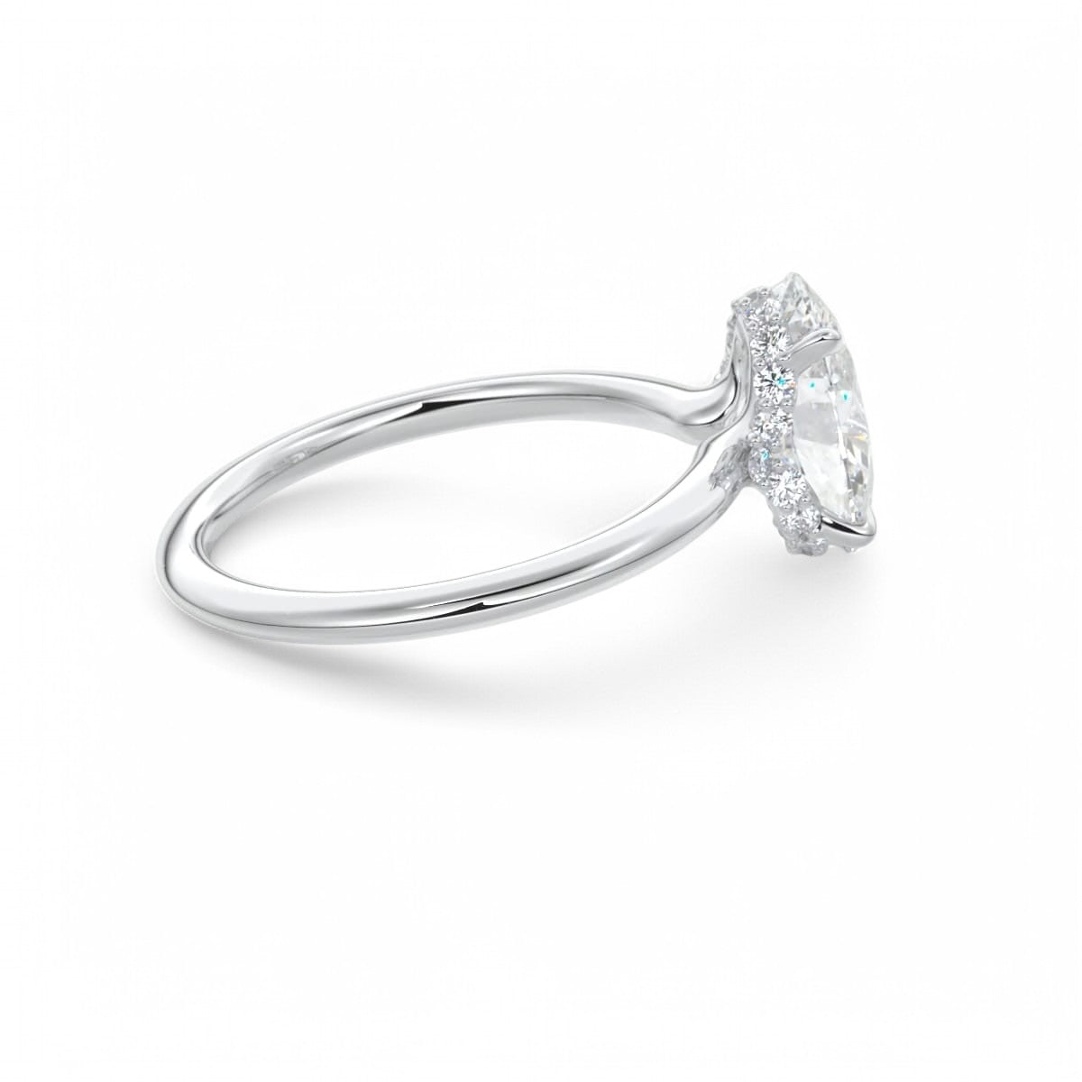 Certified 1.83Ct TW Oval Cut Diamond Engagement Ring Lab Grown 14k Gold