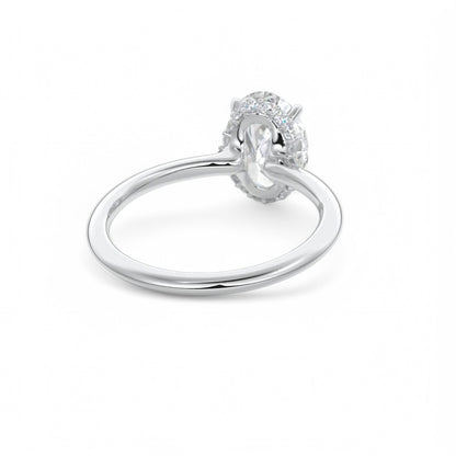 Certified 1.83Ct TW Oval Cut Diamond Engagement Ring Lab Grown 14k Gold