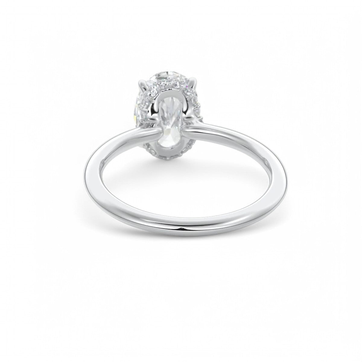 Certified 1.83Ct TW Oval Cut Diamond Engagement Ring Lab Grown 14k Gold