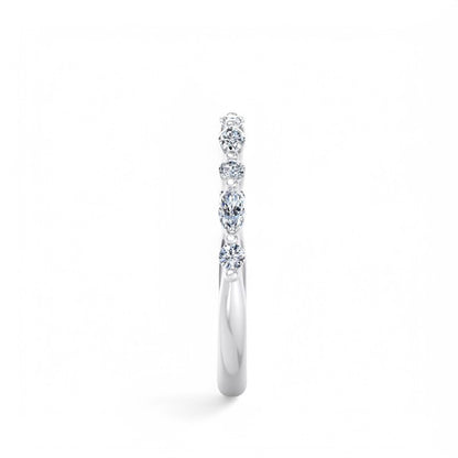 1/4ct Marquise & Round Lab Grown Diamond Eternity Ring 14K White Gold