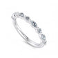 1/4ct Marquise & Round Lab Grown Diamond Eternity Ring 14K White Gold