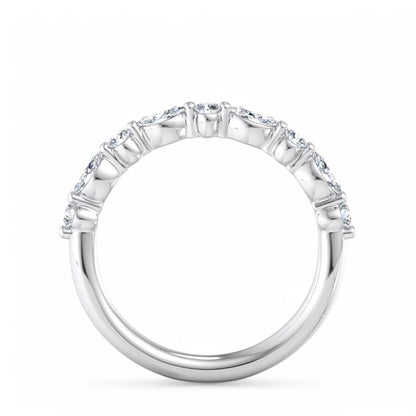 1/4ct Marquise & Round Lab Grown Diamond Eternity Ring 14K White Gold
