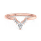 1/8ct Pear & Round Cut Moissanite Curved Wedding Band Solid 14k White Gold