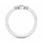 1/8ct Pear & Round Cut Moissanite Curved Wedding Band Solid 14k White Gold