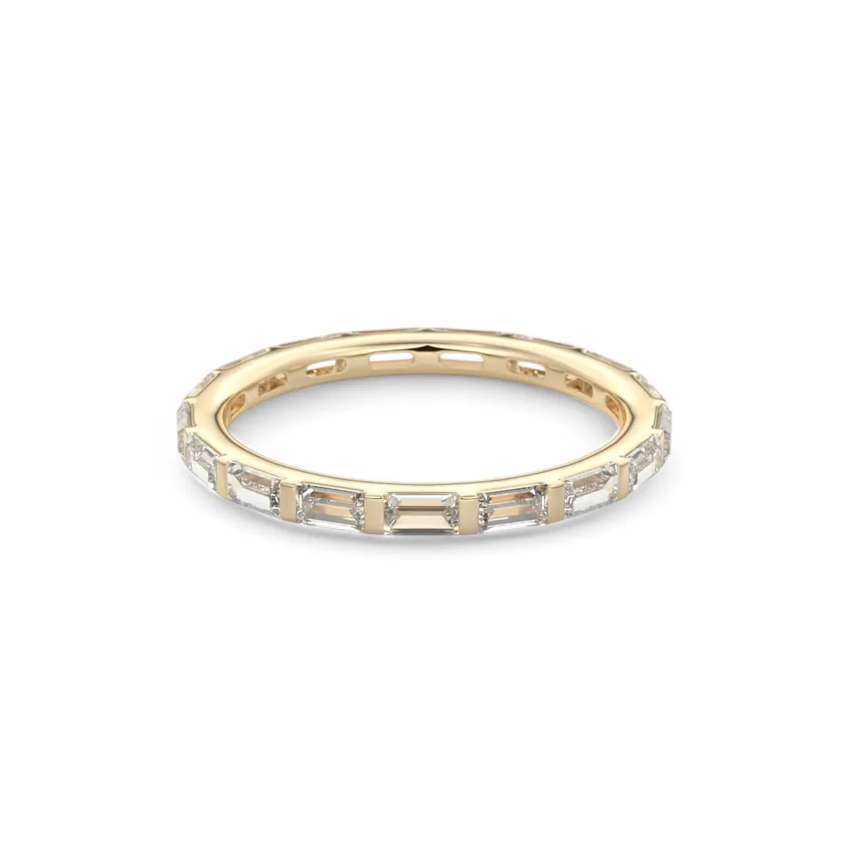 1.00Ct Baguette Cut Wedding Ring Anniversary Band 14k Gold Lab Grown