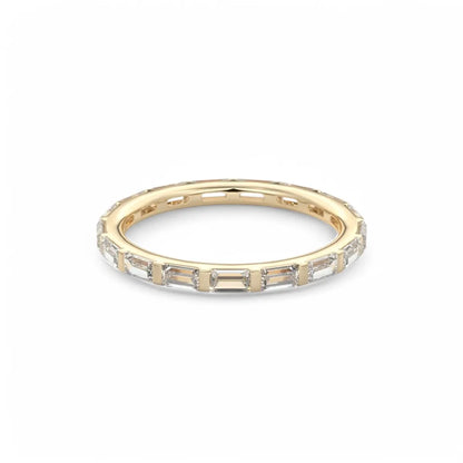 1.00Ct Baguette Cut Wedding Ring Anniversary Band 14k Gold Lab Grown