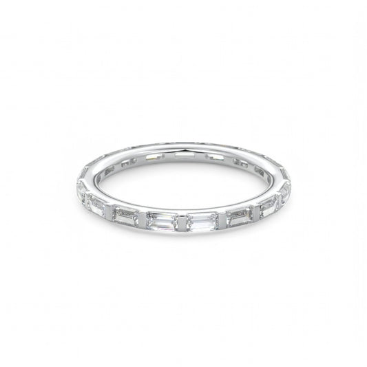 1.00Ct Baguette Cut Wedding Ring Anniversary Band 14k Gold Lab Grown