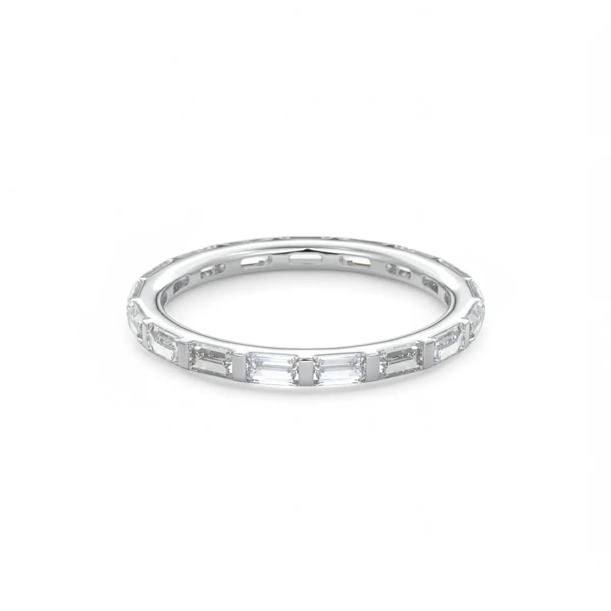 1.00Ct Baguette Cut Wedding Ring Anniversary Band 14k Gold Lab Grown