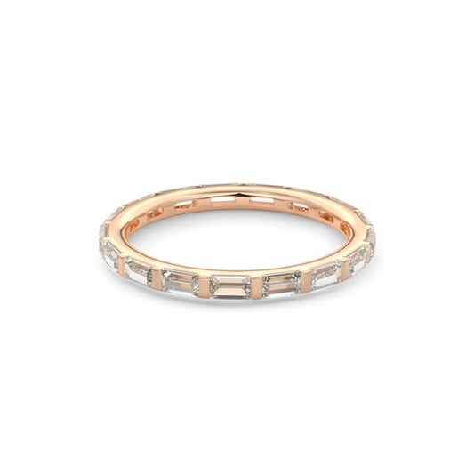 1.00Ct Baguette Cut Wedding Ring Anniversary Band 14k Gold Lab Grown