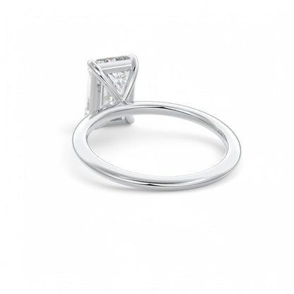 1.50 CT Emerald Cut Lab Grown Diamond Solitaire Engagement Ring 14k Yellow Gold