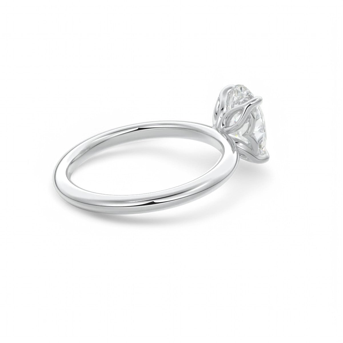 2.0 Carat Oval cut Solitaire Lab Grown Diamond Engagement Ring