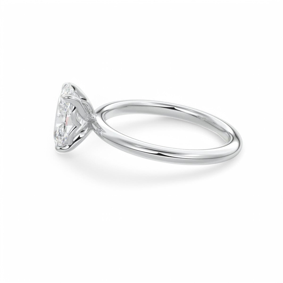 2.0 Carat Oval cut Solitaire Lab Grown Diamond Engagement Ring