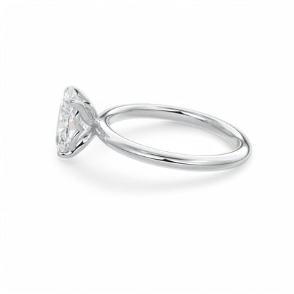 2.0 Carat Oval cut Solitaire Lab Grown Diamond Engagement Ring