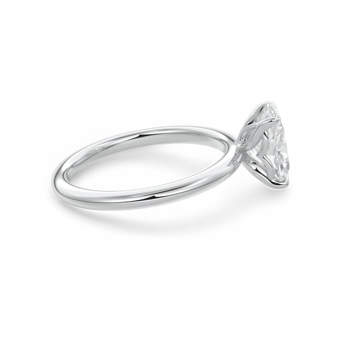 2.0 Carat Oval cut Solitaire Lab Grown Diamond Engagement Ring