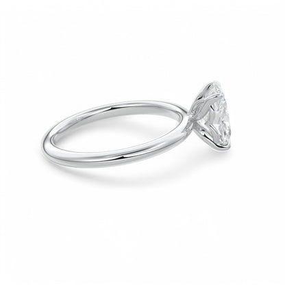 2.0 Carat Oval cut Solitaire Lab Grown Diamond Engagement Ring