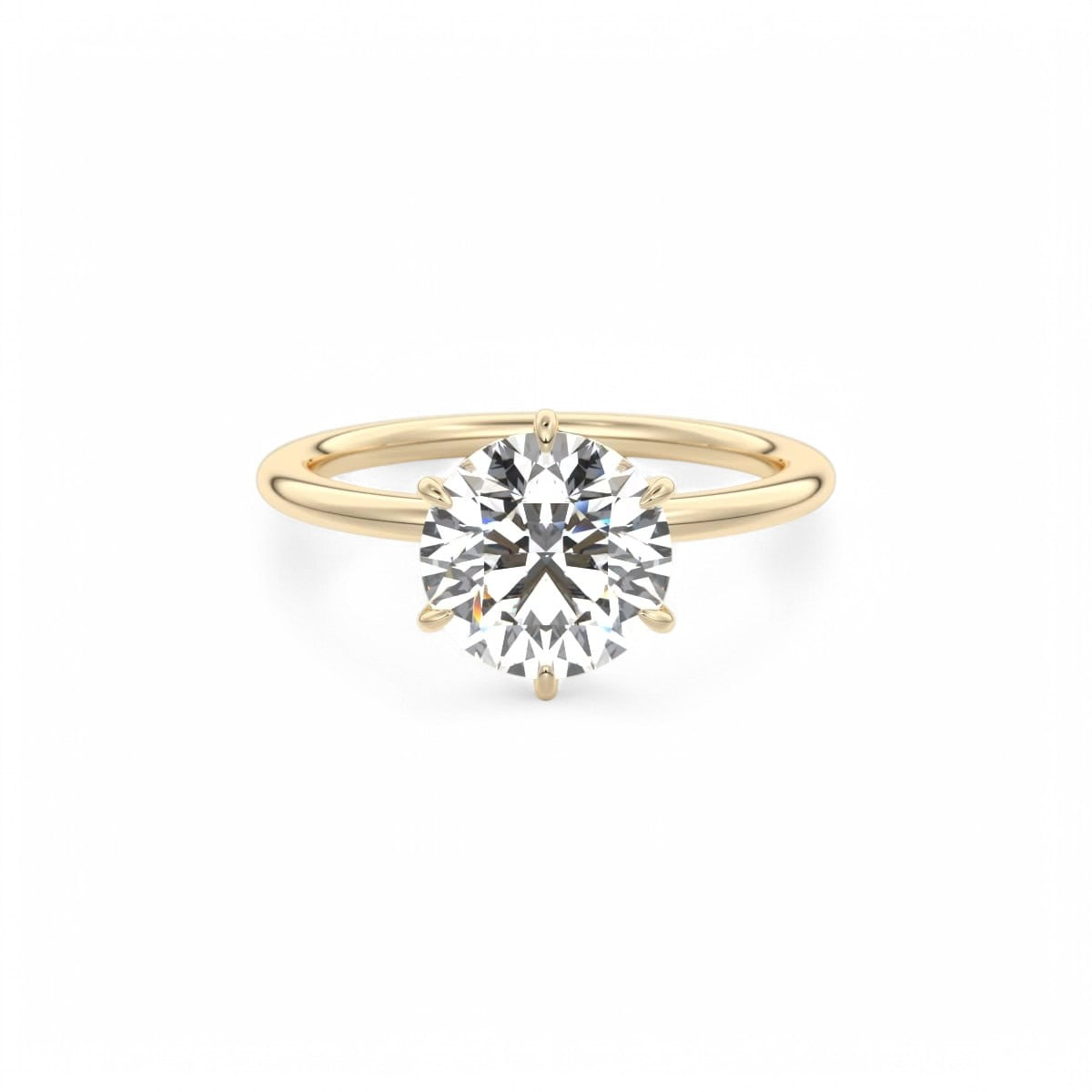 1.00ct Round Cut Lab Grown Diamond Engagement Ring