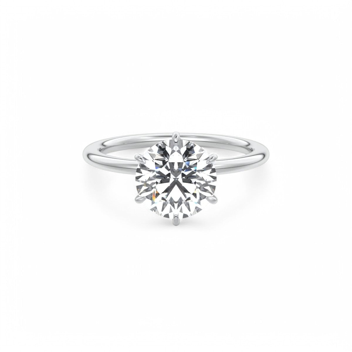 1.00ct Round Cut Lab Grown Diamond Engagement Ring