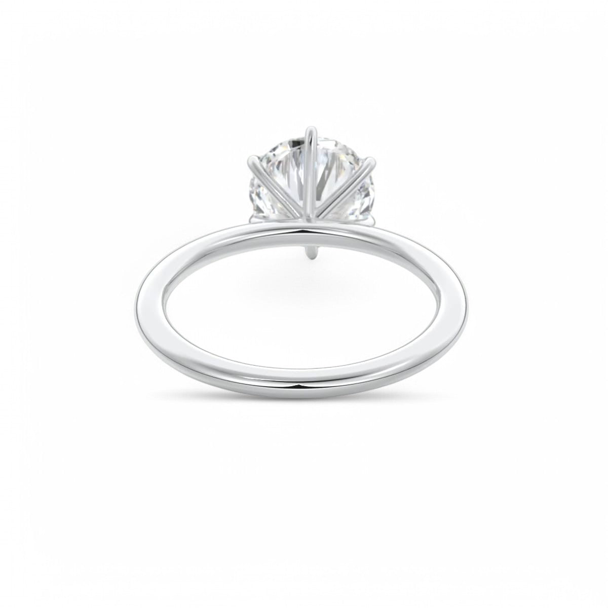 1.00ct Round Cut Lab Grown Diamond Engagement Ring