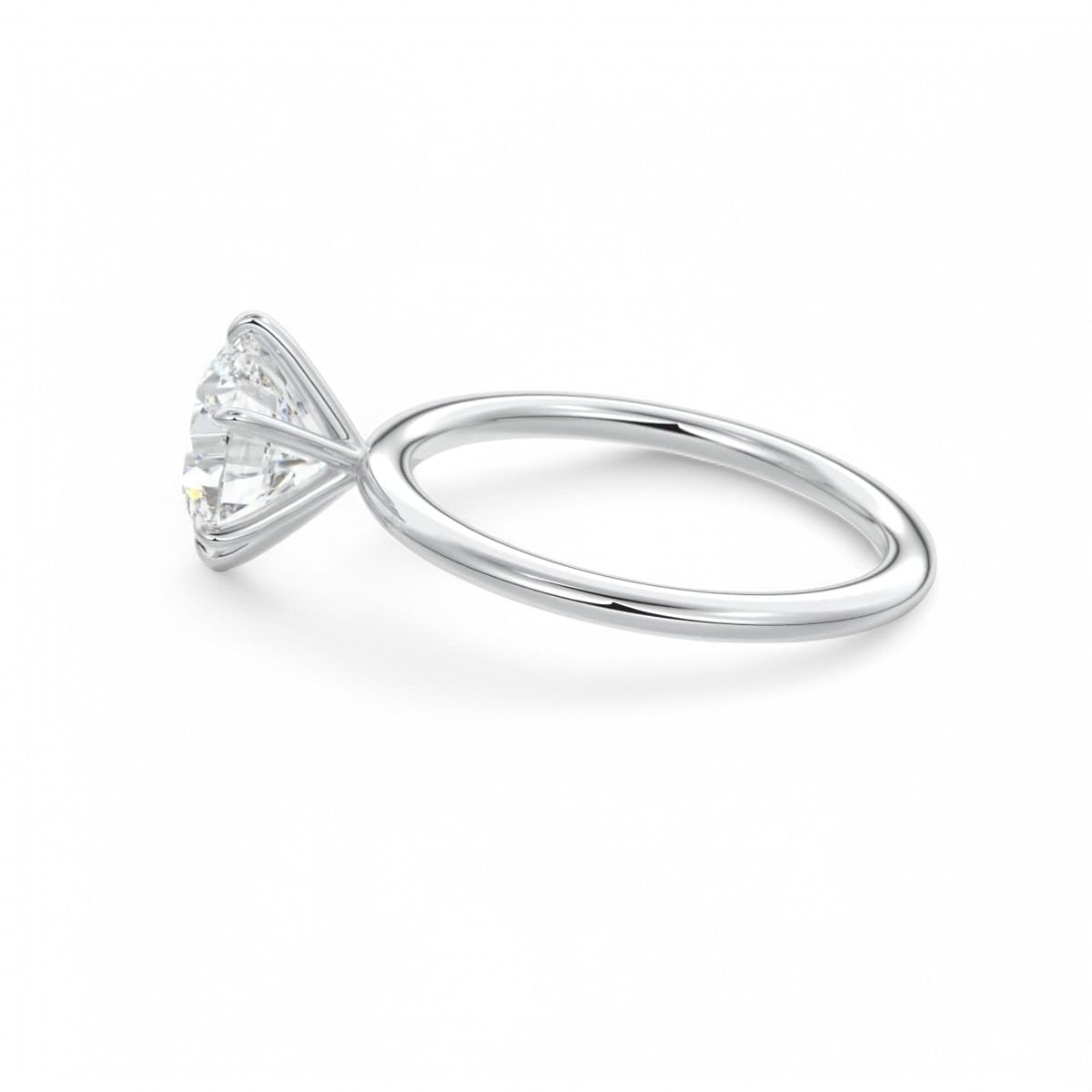 1.00ct Round Cut Lab Grown Diamond Engagement Ring