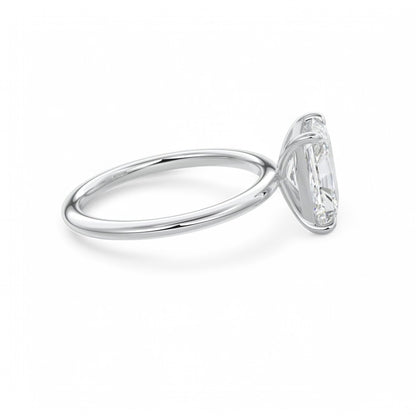 F/VS 1.00Ct Radiant Cut Lab Grown Diamond Ring in 14k Yellow Gold