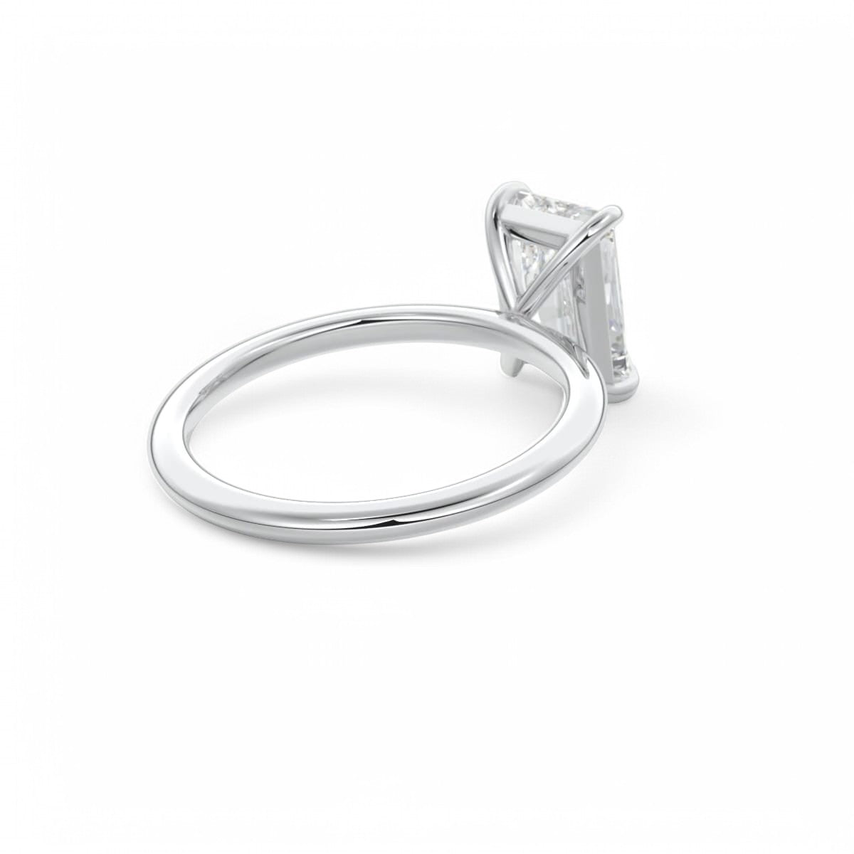 F/VS 1.00Ct Radiant Cut Lab Grown Diamond Ring in 14k Yellow Gold
