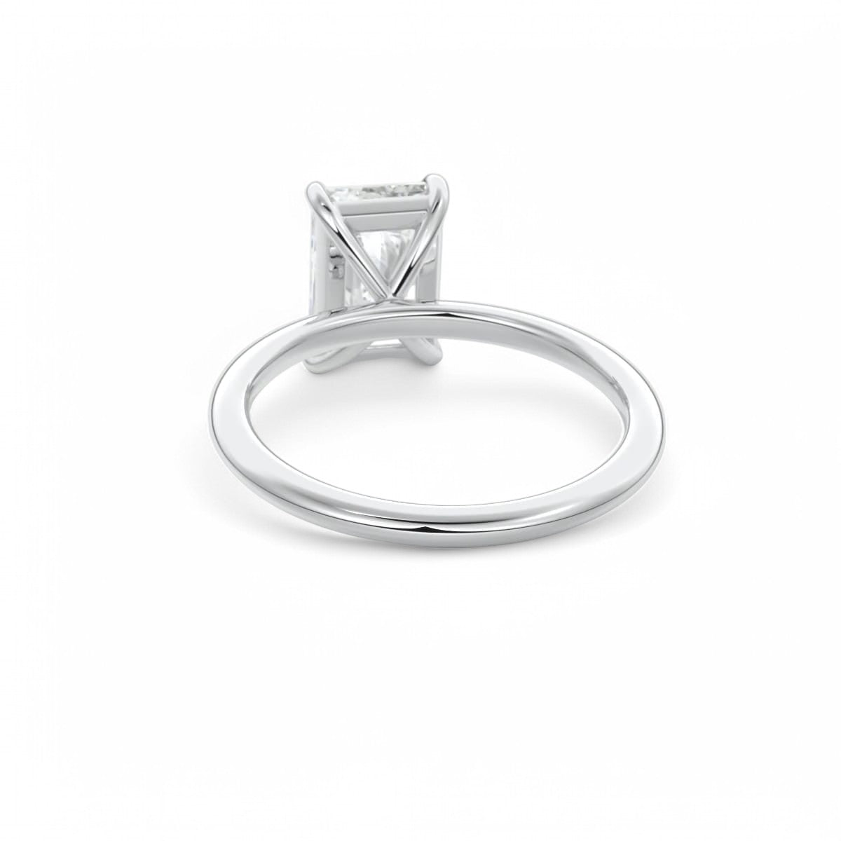 F/VS 1.00Ct Radiant Cut Lab Grown Diamond Ring in 14k Yellow Gold