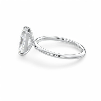 F/VS 1.00Ct Radiant Cut Lab Grown Diamond Ring in 14k Yellow Gold