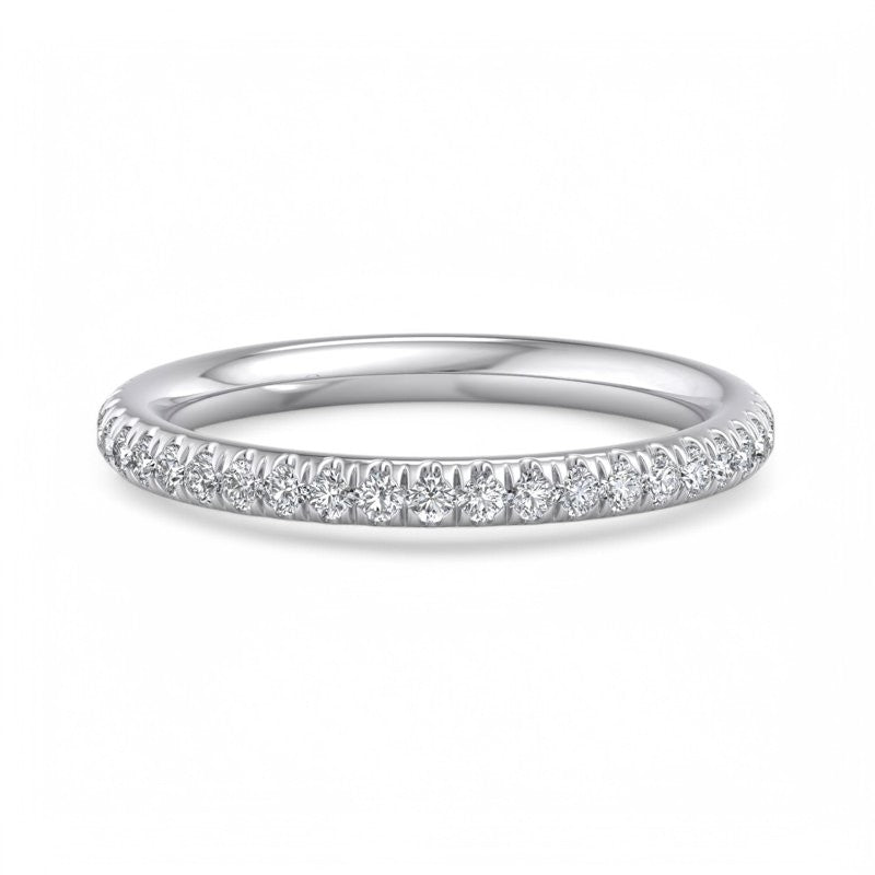 FG/VVS 1/4 ct Lab Grown Diamond Wedding Eternity Ring Wedding Band 14K White Gold