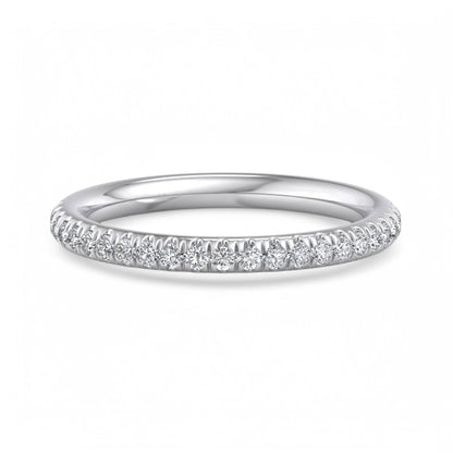 FG/VVS 1/4 ct Lab Grown Diamond Wedding Eternity Ring Wedding Band 14K White Gold