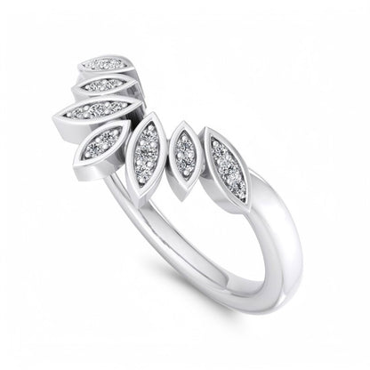 0.06Ct Lab Grown Diamond Stacking Curved wedding band