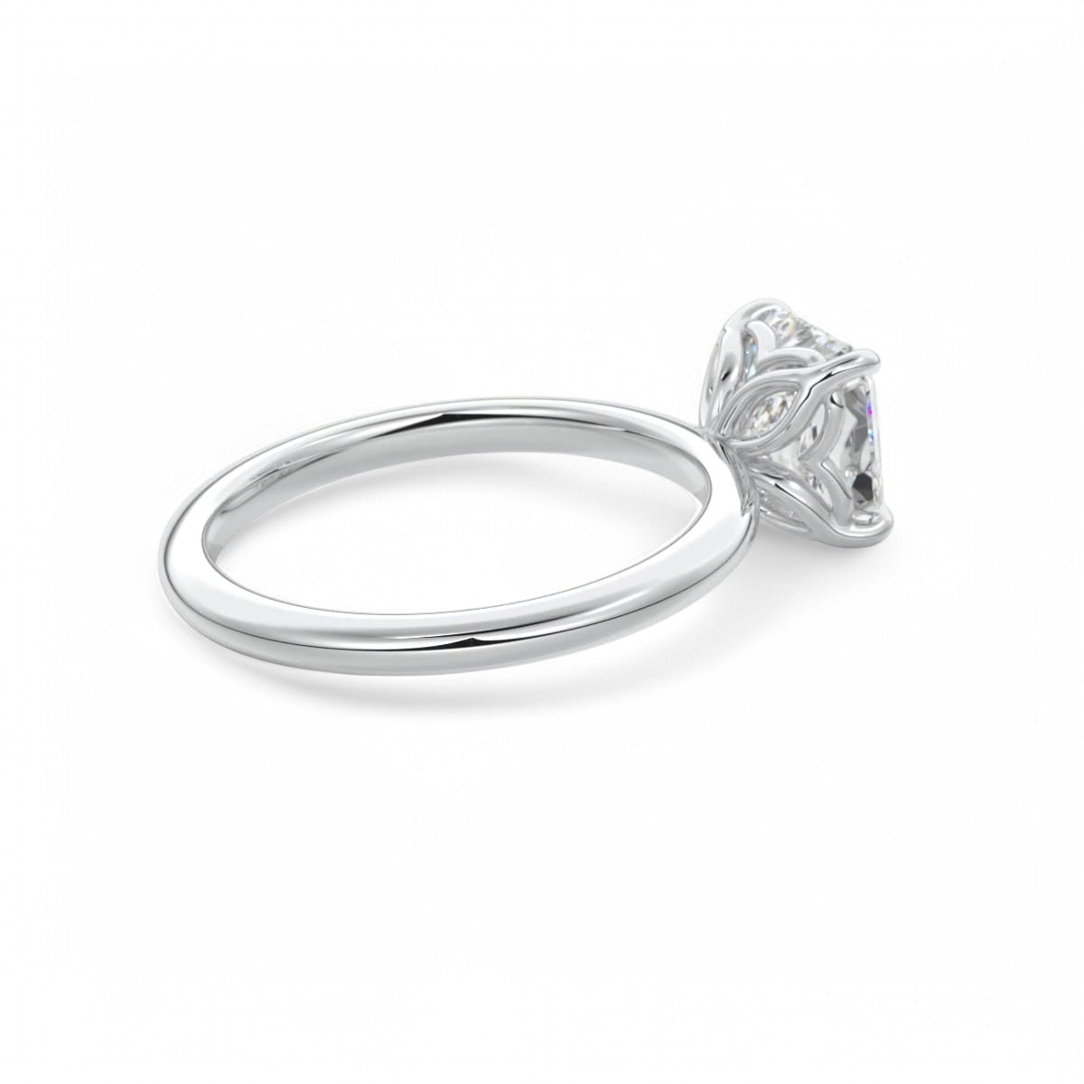 1.50Ct Asscher Cut Lab Grown Diamond Engagement Ring in 14k Yellow Gold
