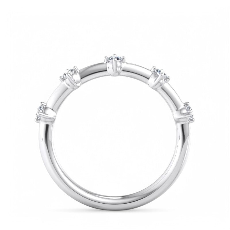 1/8 ct Eternity Lab Grown Diamond Wedding Band Floating Bubble Band Stacking Ring